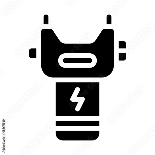 Taser solid icon photo