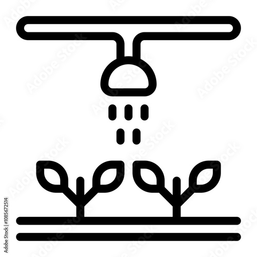 Watering line icon