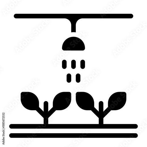 Watering solid icon