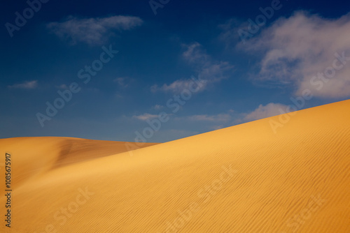 Fototapeta Naklejka Na Ścianę i Meble -  Sand dunes in Namibia with blue sky