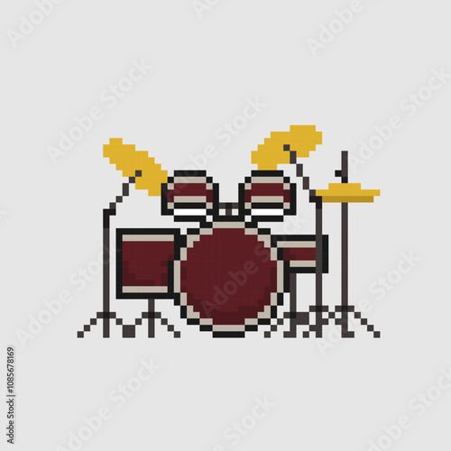 drum set icon pixel art