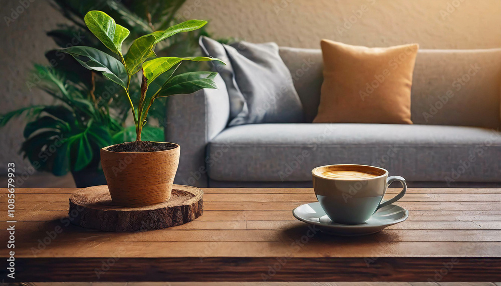 A steaming cup of tea sits on a wooden table beside a small potted plant, complemented by lush greenery and natural light streaming through large windows. A steaming cup of tea sits on a wooden table beside a small potted plant, complemented by lush greenery and natural light streaming through large windows.