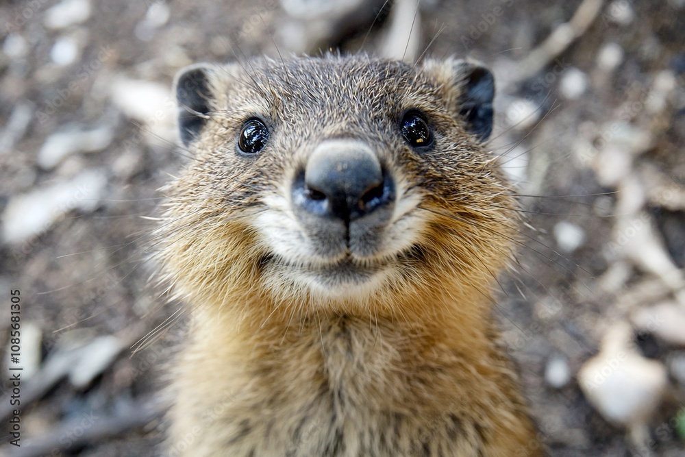 Naklejka premium Charming Close-Up of a Curious Mongooses in Its Natural Habitat