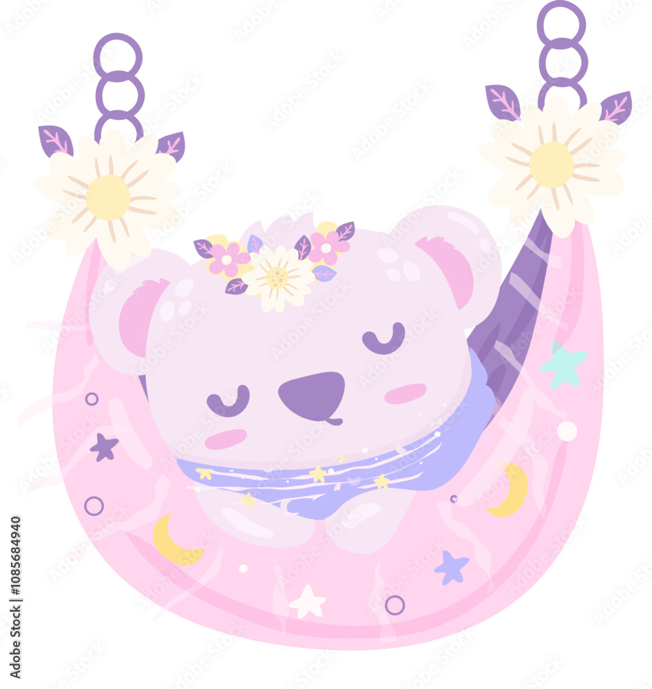 Cute little baby koala bear is sleeping elements Cute little baby koala bear is sleeping elements