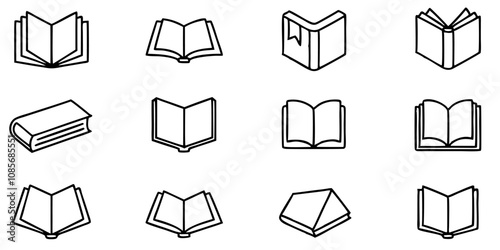 Book Icons: Reading, Literature, and Education