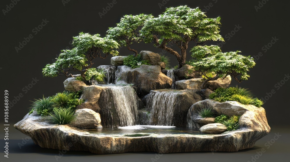 Miniature Zen Garden Waterfall Miniature Zen Garden Waterfall