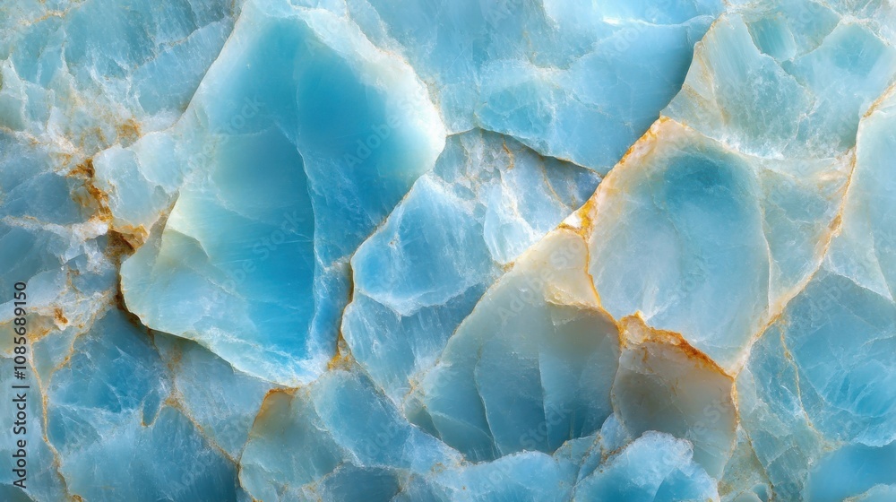 Obraz premium Beautiful blue agate crystals with intricate patterns and vibrant hues found in natural stone formations