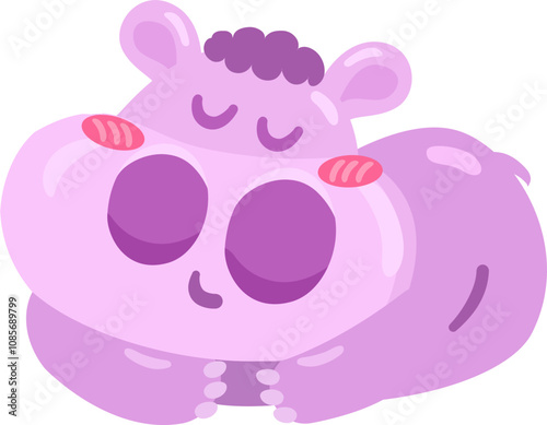 Cute little hippo elements