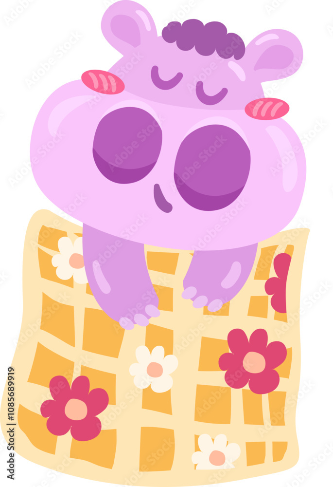 Cute little hippo elements Cute little hippo elements
