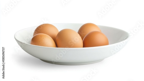 Egg Bowl Plate Food Isolated