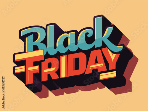 Stylish Black Friday 3D Text Effect Design