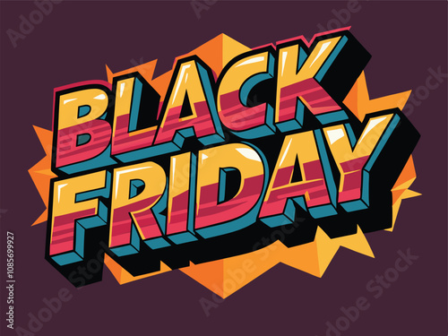 Eye-Catching Black Friday 3D Bold Text