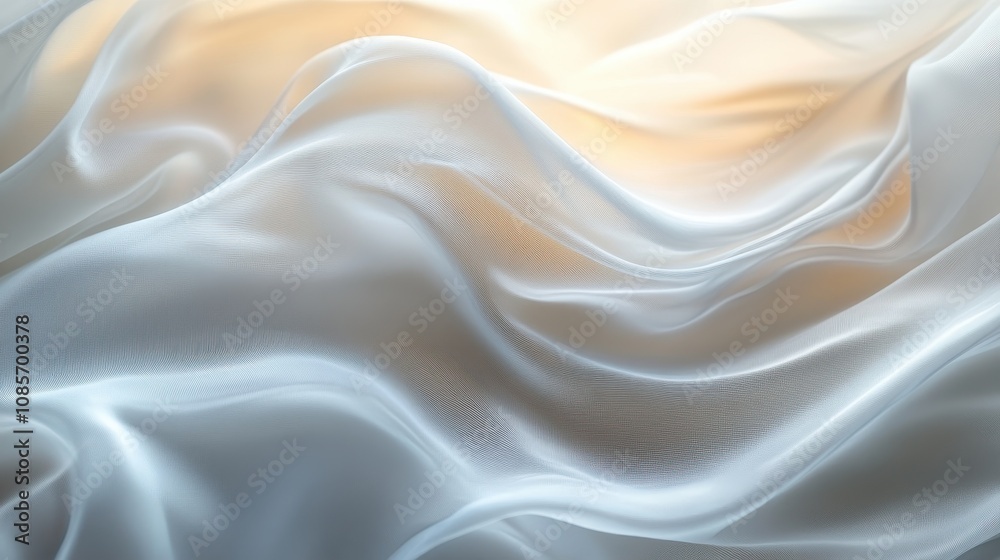 Obraz premium Vellum texture illustration showcasing smooth, translucent layers perfect for backgrounds or artistic designs, isolated on white.