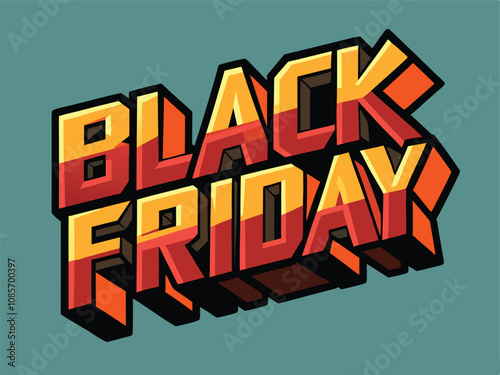 Black Friday Sale 3D Text Effect Template