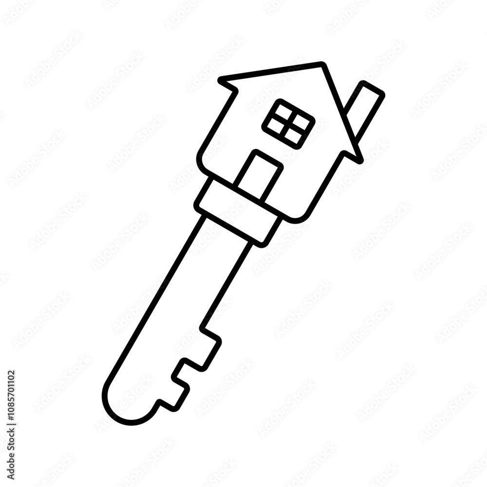house key icon, icon sign symbol logo vector illustration, isolated on white house key icon, icon sign symbol logo vector illustration, isolated on white