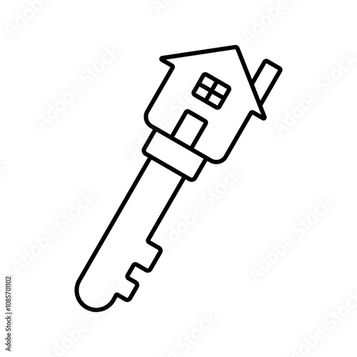 house key icon, icon sign symbol logo vector illustration, isolated on white