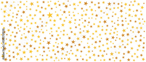 Gold falling down confetti background. Repeated golden dotted glitter pattern. Yellow, orange and golden dots wallpaper