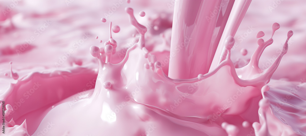 splash of strawberry milk background, thick, sweet 20