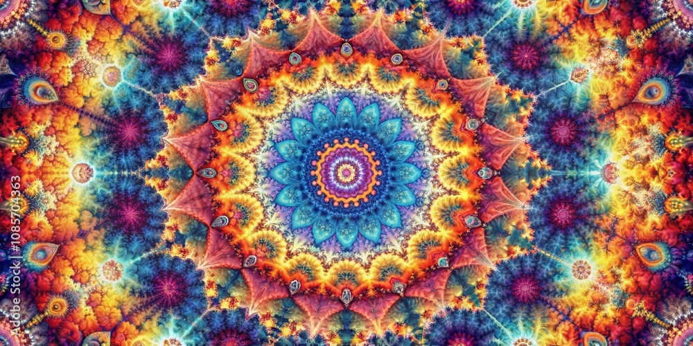 Cosmic Mandala Vibrant Fractal Art with Swirls of Color, Mandala, Fractal, Art, Psychedelic, Cosmic Mandala Vibrant Fractal Art with Swirls of Color, Mandala, Fractal, Art, Psychedelic,