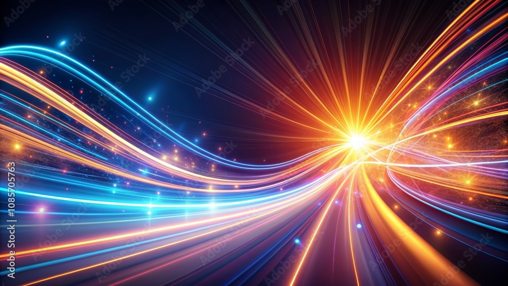 Abstract Light Trails Converging Toward a Bright Center, Digital Art, Abstract Background, Lights, Speed ,abstract art, digital art Abstract Light Trails Converging Toward a Bright Center, Digital Art, Abstract Background, Lights, Speed ,abstract art, digital art