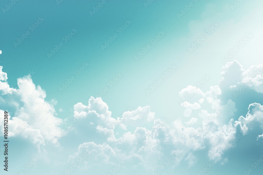Serene Sky with Soft Clouds and Gentle Light Serene Sky with Soft Clouds and Gentle Light