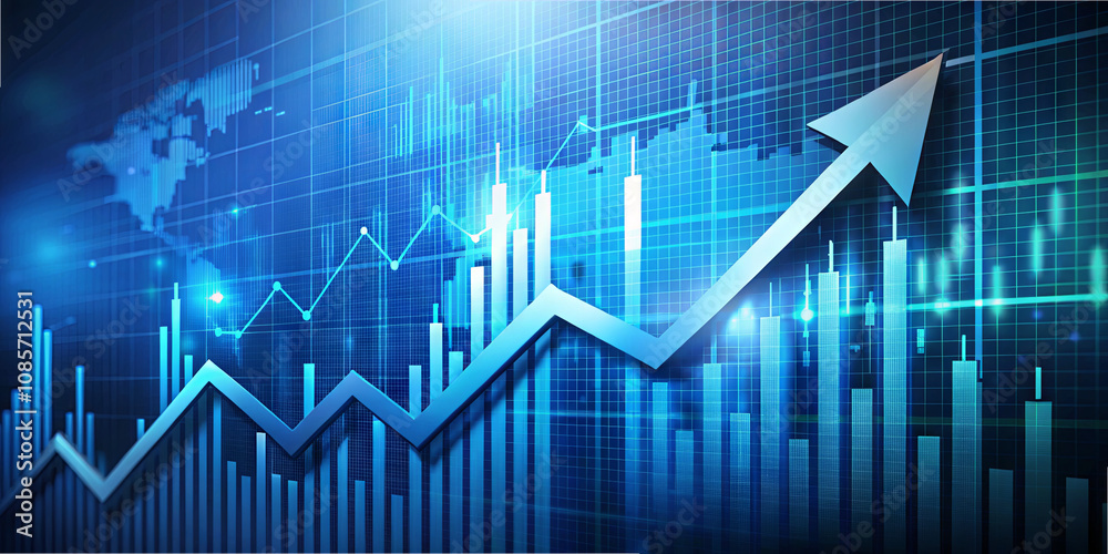 This visual representation highlights an upward trend in financial markets, showcasing increasing statistics and analytics relevant to investment strategies and market performance This visual representation highlights an upward trend in financial markets, showcasing increasing statistics and analytics relevant to investment strategies and market performance