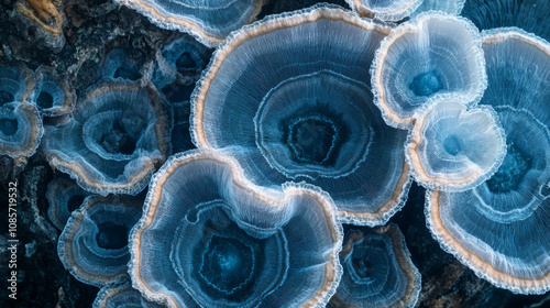 Blue Coral Mushroom Colony: Underwater Macro Photography