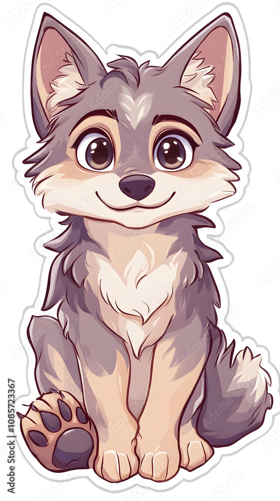 Funny cartoon animals with a dog, a bone Funny cartoon animals with a dog, a bone