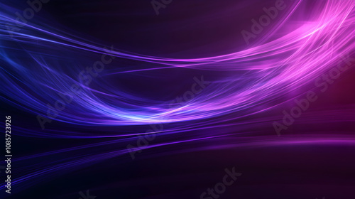 Abstract purple and blue laser light trails create vibrant background