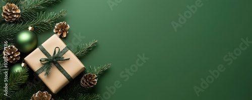 christmas gift concept. Email newsletter template promoting a sustainable Christmas gift sale, featuring images of green gifts, Email newsletter with sustainable Christmas sale items