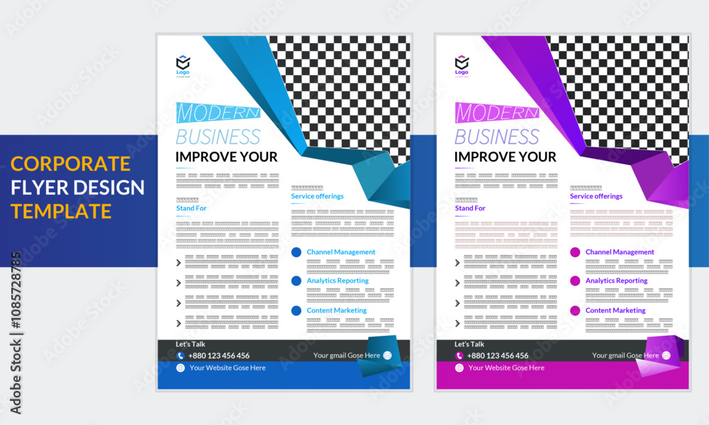 Creative Flyer Layout corporate business flyer template 