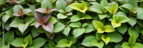 Lush and vibrant bitter green background with textured leaves, leaves, vibrant, garden