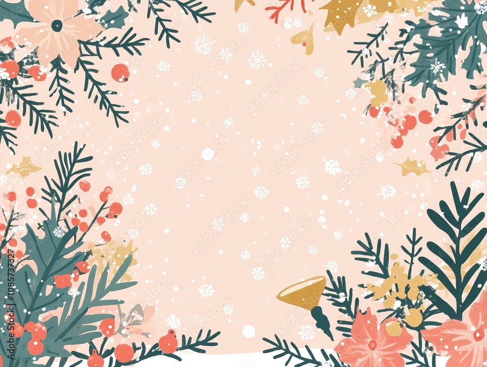 Christmas and New Year greeting card or invitation Christmas and New Year greeting card or invitation