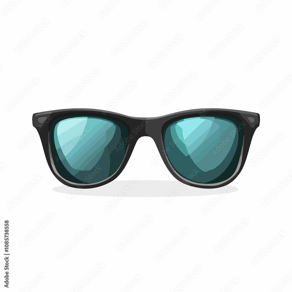 Stylish Sunglasses Personal Accessory Icon Vector Isolated Stylish Sunglasses Personal Accessory Icon Vector Isolated