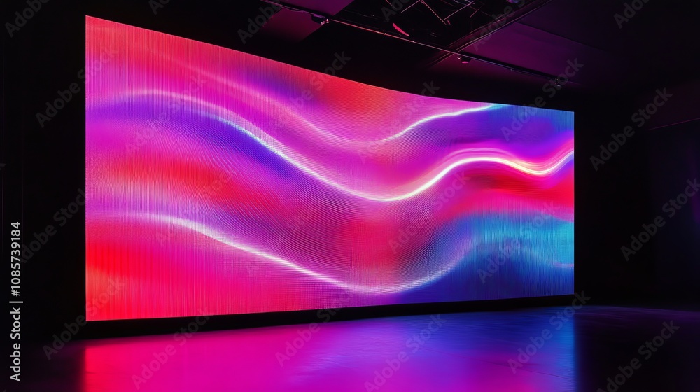 Naklejka premium Abstract LED screen, stage LCD display.