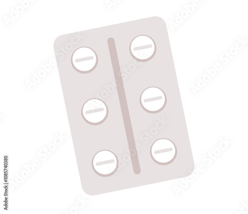 Pill medical bottle flat medicine tablet antibiotic drug concept. Vector graphic design illustration