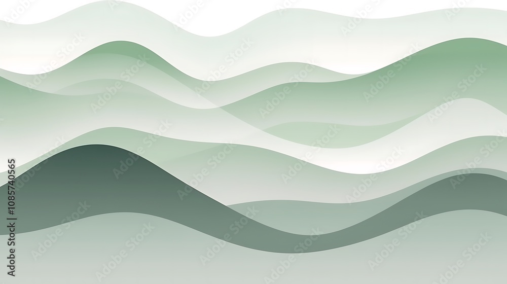 Abstract Green Wave Pattern Design Background Abstract Green Wave Pattern Design Background