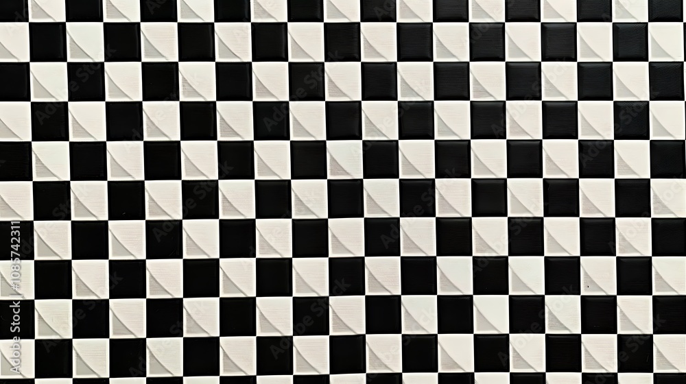 Fototapeta premium black and white checkers