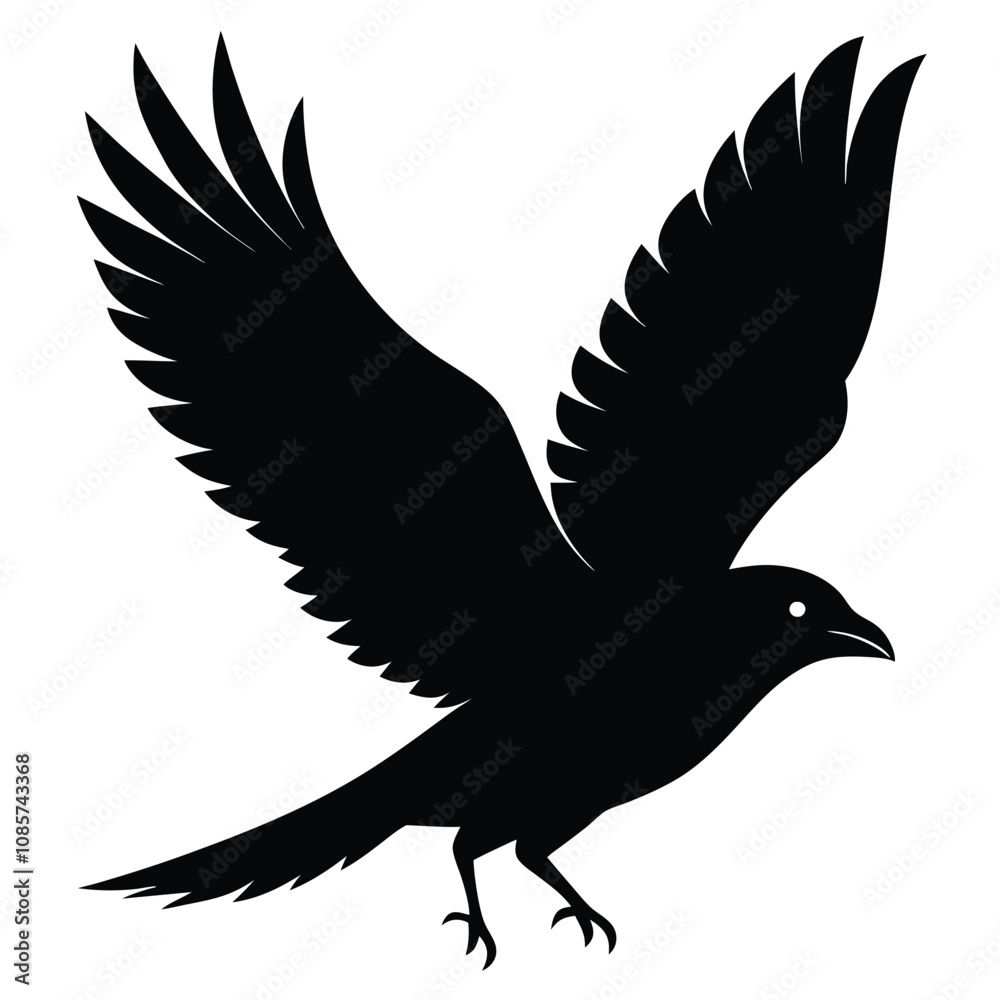 Obraz premium Solid color Jackdaw animal vector design