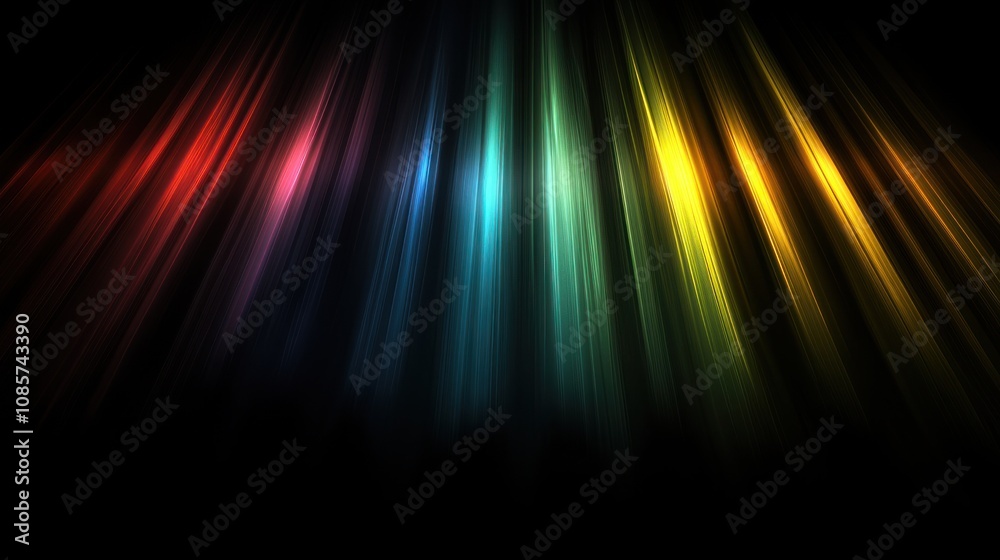 Naklejka premium Abstract Colorful Light Streaks