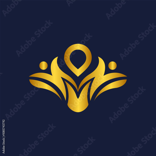 logo design line art. Can be used for beauty salons, decorations, boutiques, spas, yoga, cosmetic and skin care products. luxury business card vector.eps