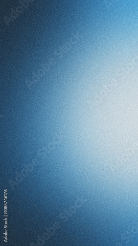 Fototapeta Naklejka Na Ścianę i Meble -  Light blue white illuminated spots on black, grainy color gradient background, noise texture effect, copy space
