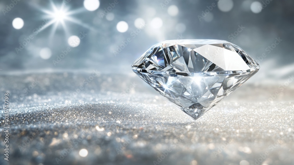 Sparkling diamond light, white light effect. Sparkling diamond light, white light effect.