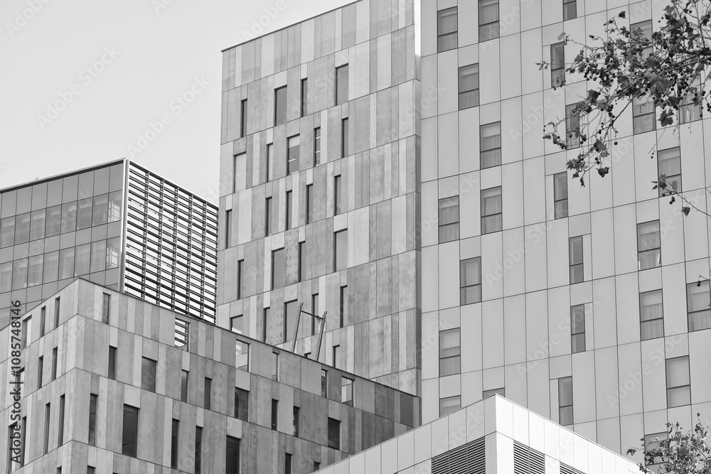 Modern building architecture abstract background