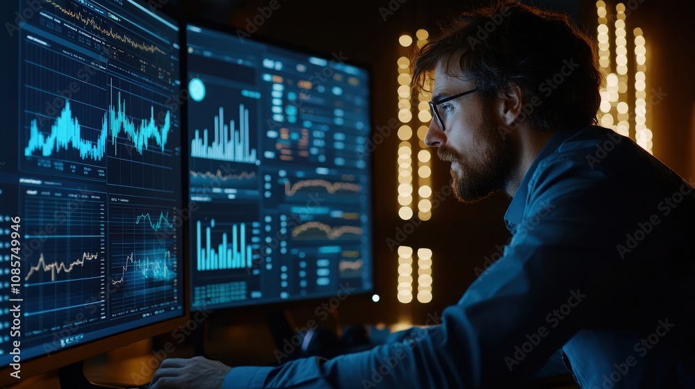 person analyzing financial data person analyzing financial data