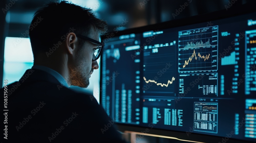 person analyzing financial data person analyzing financial data