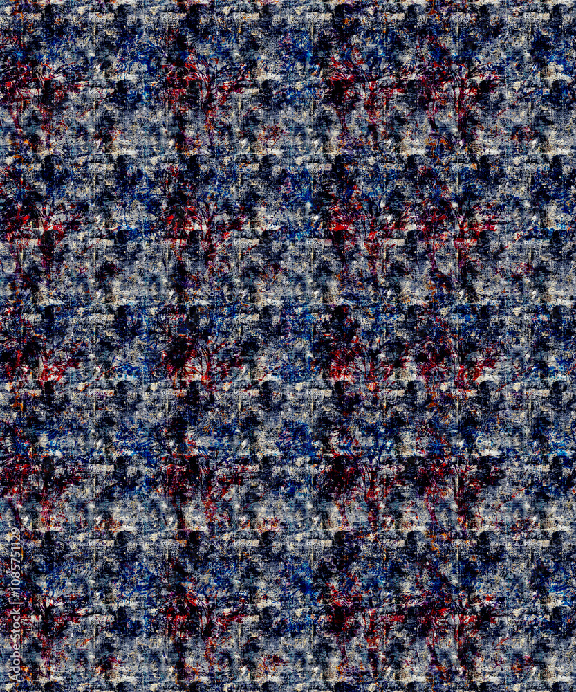 Fototapeta premium Seamless Pattern Illustrations for Designing in Unique and vibrant digital textile designs, crafted to bring elegance and sophistication to any fabric. Perfect for fashion, home decor 