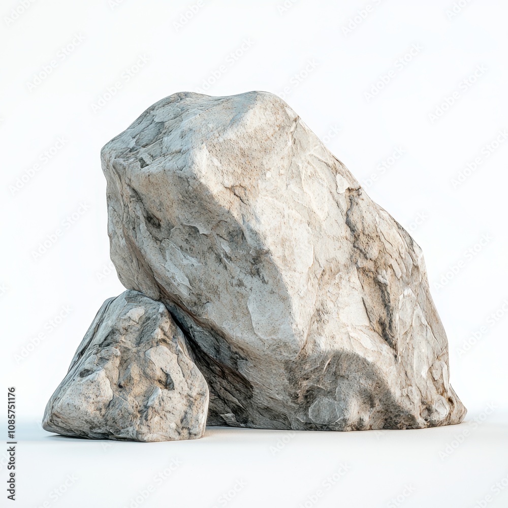 Realistic Textured Rocks on a Minimalist Background Perfect for Nature Themes in Digital Art, 3D Modeling, and Environmental Concepts Realistic Textured Rocks on a Minimalist Background Perfect for Nature Themes in Digital Art, 3D Modeling, and Environmental Concepts
