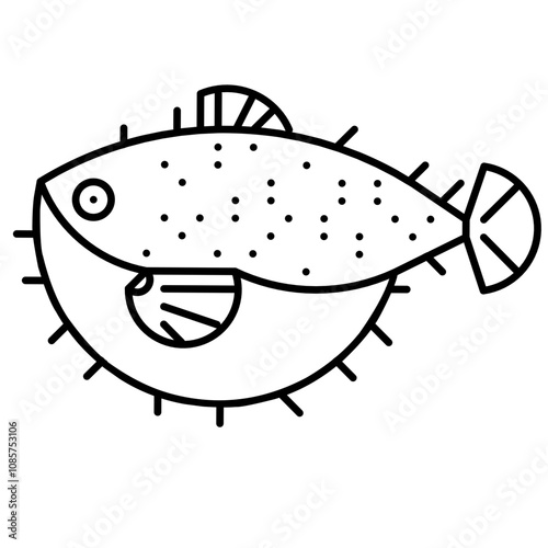vector of pufferfish