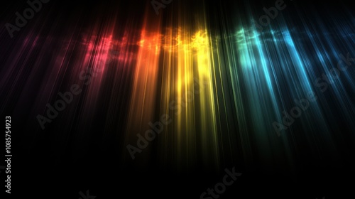 Abstract Rainbow Light Beams Background